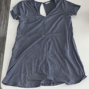 short suede dress